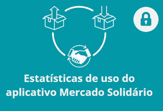 Estatísticas de uso do aplicativo Mercado Solidário